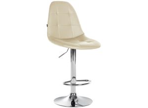 4255716331139 - - Barhocker Elmore Kunstleder creme Metall in Chromoptik