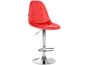 4255716331191 - - Barhocker Elmore Kunstleder rot Metall in Chromoptik