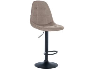 4255716331535 - - Barhocker Elmore Stoff taupe Metall matt schwarz