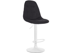 4255716331757 - - Barhocker Elmore Stoff schwarz Metall matt weiss
