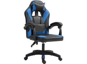 4255716334758 - Bürostuhl Orkney I Ergonomischer Gamingstuhl mit Kunstlederbezug I Schreibtischstuhl mit verstellbarer Rückenlehne und Kopfstütze