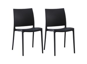 4255716336516 - 2er Set Gartenstühle Meton I Pflegeleichte Stapelstühle I Stühle aus Kunststoff wetterfest und UV-beständig 4255716336516 - 2er Set Gartenstühle Meton I Pflegeleichte Stapelstühle I Stühle aus Kunststoff wetterfest und UV-beständig