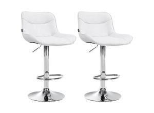 4255716339357 - 2er Set Barhocker Vonore Kunstleder I Höhenverstellbar mit Lehne und 360 Grad drehbar I Inkl Fußstütze und Metallgestell 4255716339357 - 2er Set Barhocker Vonore Kunstleder I Höhenverstellbar mit Lehne und 360 Grad drehbar I Inkl Fußstütze und Metallgestell