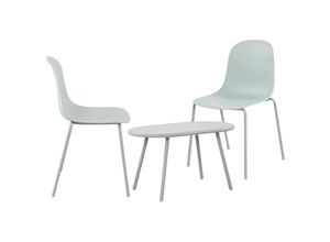 4255716357238 - 2er Sitzgruppe Veldin I Garten-Set 2x Stuhl stapelbar und 1x Tisch I Outdoor-Set wetterfest und UV-beständig I Gartenmöbel