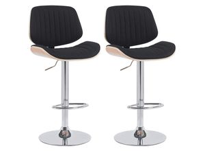 4255716362713 - 2er Set Barhocker Clawson Stoffbezug I Barstuhl mit Bugholzrahmen höhenverstellbar und drehbar I mit Rückenlehne und Fußstütze