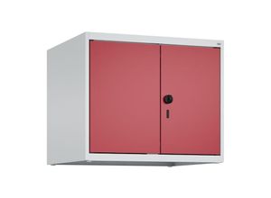 4255750393124 - C+P Doppelter Aufsatzschrank Classic PLUS 2 Abteile mit Mitteltrennwand HxBxT 50x80x50cm Zylinderschloss Stahl Anthrazitgrau Anthrazitgrau