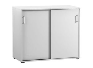 4255750415703 - Möbelpartner - Aktenschrank Fox HxBxT 84x100x41cm 2 Schiebetüren Weiß - Weiß