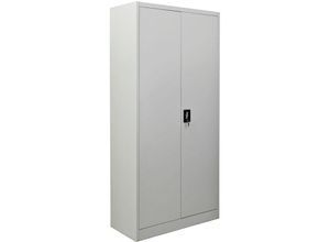 4255750415949 - Proregal-preis- leistungssieger - Flügeltürenschrank elephant HxBxT 185x90x40cm 4 Fachböden Lichtgrau - Lichtgrau