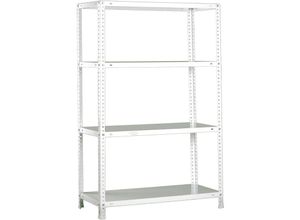 4255750425573 - Proregal-zertifizierte Qualitätsprodukte - proregal Schraubregal panda mid HxBxT 150x90x30cm Weiß - Weiß