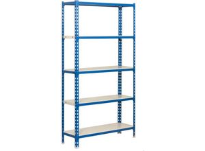 4255750430027 - Proregal-zertifizierte Qualitätsprodukte - proregal Schwerlastregal baby metal shark 90x120x40cm Blau-Weiß - Blau-Weiß