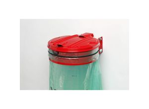 4255750487106 - PROREGAL Wandhalterung mit Gummiband mit Metall-Deckel BxT 37x465cm Stahl Rot