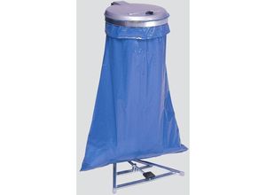 4255750487793 - PROREGAL Robuster Müllsackständer mit Fußpedal 120 Liter HxBxT 100x49x49cm Stahl Verzinkt-Silber