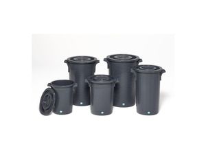 4255750488325 - PROREGAL Robuster Abfallsammler mit Deckel Stapelbar 75 Liter HxBxT 66x47x47cm Kunststoff Schwarz