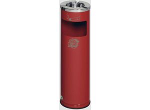 4255750491608 - PROREGAL Robuster Kombiascher mit poliertem Aschereinsatz 116 Liter HxBxT 66x20x20cm Verzinkter Stahl Rot