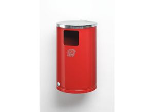 4255750493947 - Proregal-abfallmanagement Für Profis - proregal Abfallsammler zur Wand- oder Rohrbefestigung 30 Liter HxBxT 62x30x30cm Verzinkter Stahl Rot