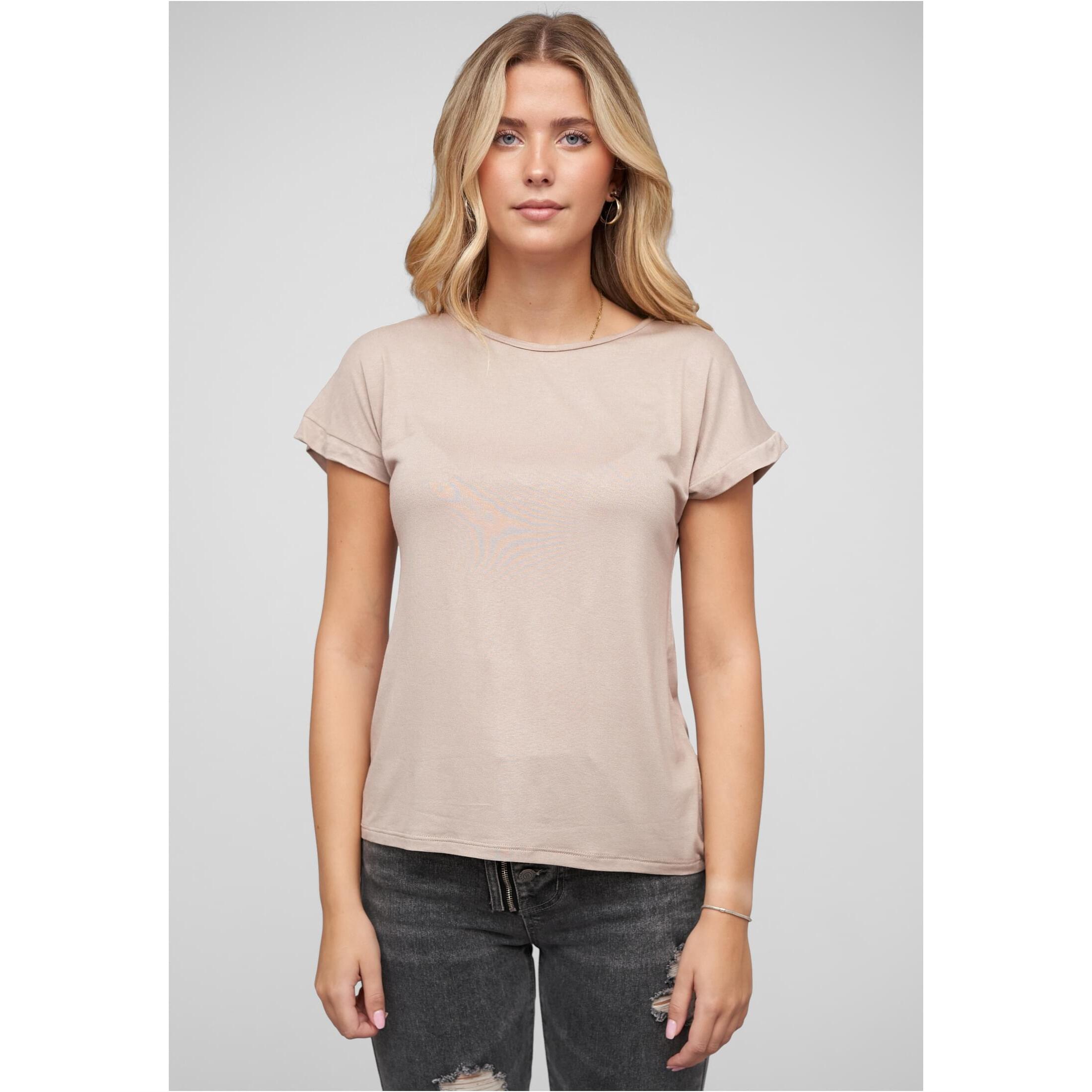 4255751200742 - Damen T-Shirt aus Viskose mit kurzen Ärmeln und Rundhalsausschnitt Cloud5ive