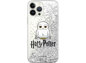 4255763702654 - Disney - Handyhülle HarryPotter-070 Full Print Liquid Glitter Silber kompatibel mit iPhone 12 Mini