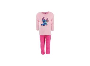 4255763736178 - Lilo & Stitch Schlafanzug Pyjama Coral Fleece Nachtanzug für Kinder