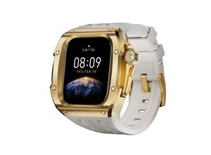 4255785154103 - Für Apple Watch Series 10 46mm Silikon Armband mit Metall Gehäuse Case