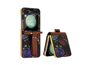 4255785155216 - Für Samsung Galaxy Z Flip6 Full Cover Hülle Handschlaufe + Schutz Glas