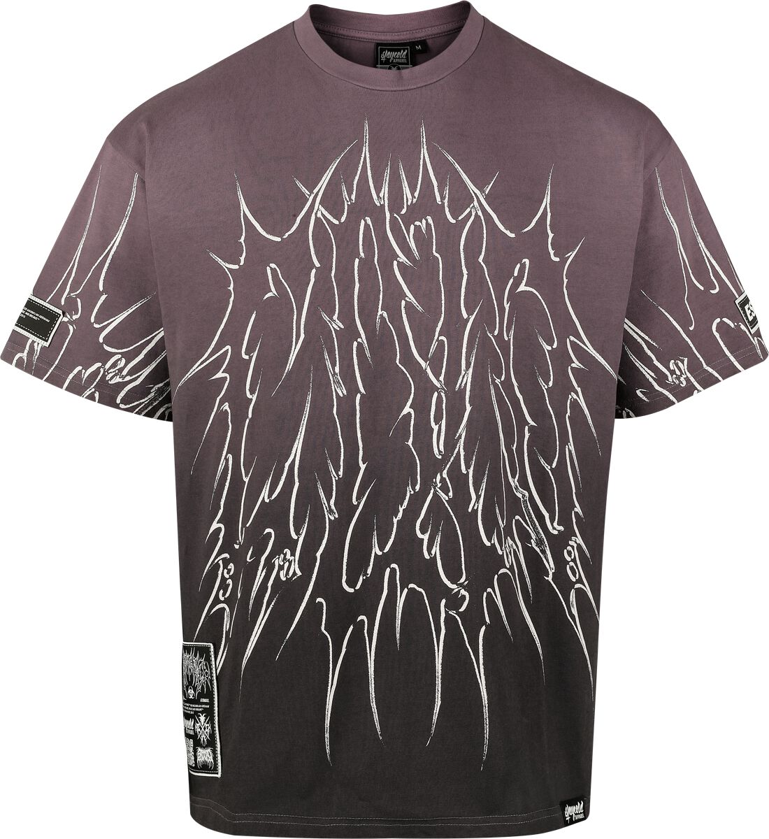 4255788300088 - Black Razor (Purple Bleached) - Heavy Oversized T-Shirt (250GSM) T-Shirt lila in XXL