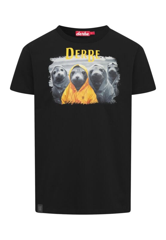 4255794902719 - Derbe Hamburg Robbentour T-Shirt schwarz in XXL