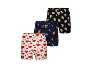 4255811618722 - Herren Boxer Motiv Print Mix 3er Pack