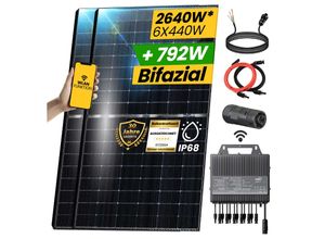 4255813304487 - Epp Solaranlage 2640W Bifazial Komplettset 3000W TSOL MP 3000W WIFI Wechselrichter