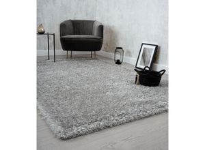 4255821909773 - The Carpet - Eleganter Hochflor Teppich Shaggy Silber 160 x 230 cm