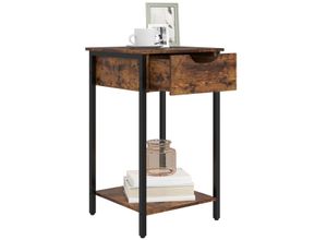 4255826800167 - Beistelltisch Couchtisch im industriell Design Kaffeetisch Braun