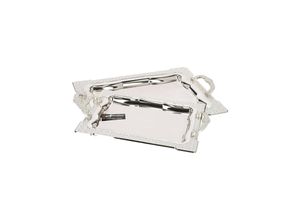 4255829530641 - 2er-Set Serviertabletts aus hochwertigem 18 10 Edelstahl 4255829530641 - 2er-Set Serviertabletts aus hochwertigem 18 10 Edelstahl