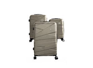 4255829561973 - Almina 3 Tlg Koffer-Set mit 4 Rädern Hartschale 360° drehbar