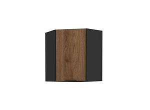 4255832100640 - Küchen Eckhängeschrank 60x60 cm Küche MONZA Okapi Nußbaum Küchenzeile