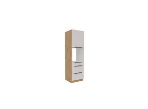 4255832102330 - Küchen Hochschrank 60 cm SOLANO Kaschmir beige Küchenzeile Küchenblock Küche