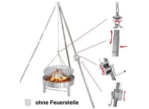 4260018290237 - Schneider Grillgeräte GmbH & CoKG Feuerstelle Schneider Edelstahl Dreibeingrill