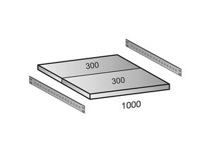 4260035214988 - Fachboden für CLEANA-Steckregal Bodenbreite 1000 mm Tiefe 600 mm