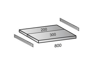 4260035215138 - Fachboden für CLEANA-Steckregal Bodenbreite 800 mm Tiefe 500 mm