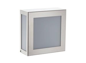 4260045646014 - Eckige Außenwandleuchte Aqua Legendo Mini IP44 in Silber mit Bewegungsmelder - Edelstahl - CMD