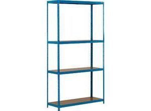 4260054775774 - Spannregal Weitspann-Steckregal Regale max Belastbarkeit 1400 kg Gr B H T 150 cm x 280 cm x 60 cm blau Werkstatt-Regale Regale