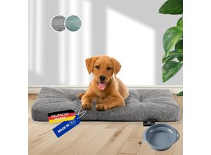 4260056115820 - Tierkissen Gr 2 Polsterstoff Türkis + faltbarer Reisenapf