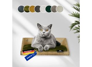 4260056116568 - Wandmulde geflammt + Kissen mit Füllung Samt fresh senf