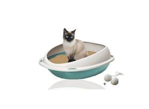 4260056117657 - Katzentoilette Shuttle rosa + Spielkugel 2er-Set