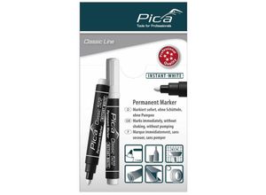 4260056154935 - Permanentmarker instant white weiß Strich-B1-4mm Marker pica