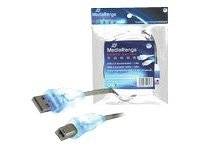 4260057127037 - USB Kabel A -> B St St 180m blau LEDs
