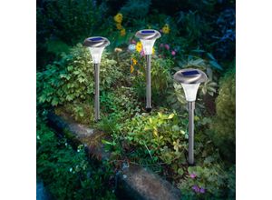 4260057861399 - Solarleuchten 3er Set Capri Duo Color Standleuchte Dekoleuchte Solarlampe esotec 102068