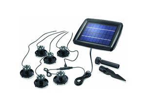 4260057863799 - Led Unterwasser-Strahler für außen super splash 6er Set LED-Spot Bodenleuchte Boden-Einbaustrahler Teichbeleuchtung Solarstecker Erdspieß Akku IP68