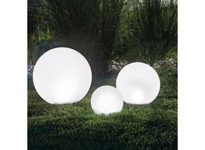 4260057866189 - Solar multicolor Leuchtkugel 3er Set 20 30 und 40 cm - 7 Lichtfarben Dauerlicht oder Wechsellicht - 8 Std - Solarmodul 05  064 Wp - Solarleuchte