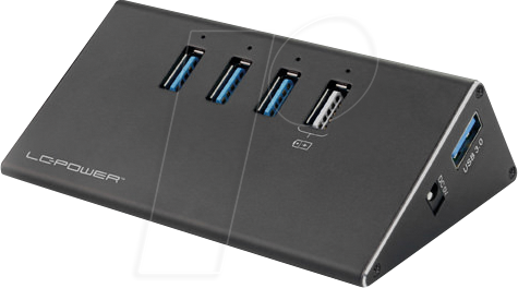 4260070125362 - LC Power LC-HUB-ALU-2B-4 3 Port USB 32 Gen 1-Hub (USB 30) Schwarz