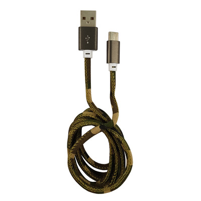 4260070127199 - LC-C-USB-TYPE-C-1M-5 USB A zu USB-C Kabel Camouflage grün 1m