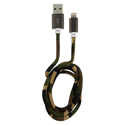 4260070127205 - LC-C-USB-Lightning-1M-5 (MFI) USB A zu Lightning Kabel Camouflage grün